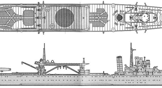 Корабль IJN Chiyoda [Submarine Tender] - чертежи, габариты, рисунки